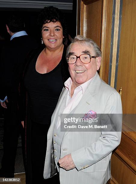 Ronnie Corbett and daughter Emma attend an after party celebrating the press night performance of 'Noises Off' as it transfers to the Novello Theatre...