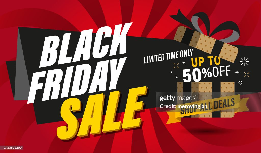 Black friday sale banner layout design