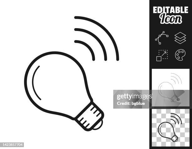 smart light bulb. icon for design. easily editable - led light home stock illustrations