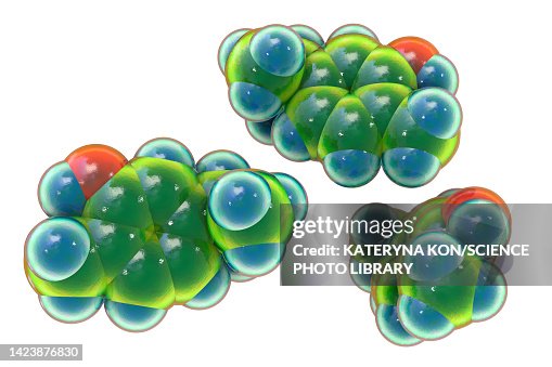 Carvacrol molecule, illustration Carvacrol molecule, illustration
