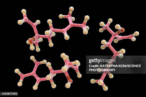 stockillustraties, clipart, cartoons en iconen met linalool molecule, illustration - zure sinaasappel