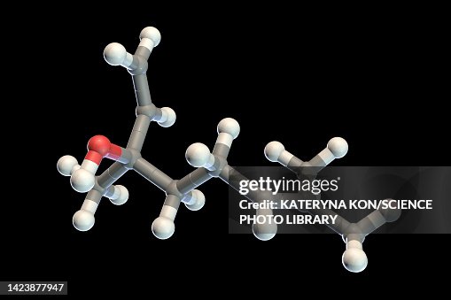 Linalool molecule, illustration Linalool molecule, illustration