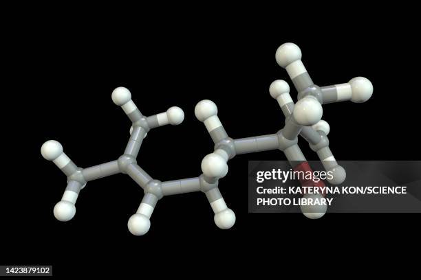 linalool molecule, illustration - bitter orange stock illustrations