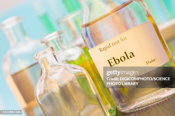 ebola testing, conceptual image - ebola foto e immagini stock