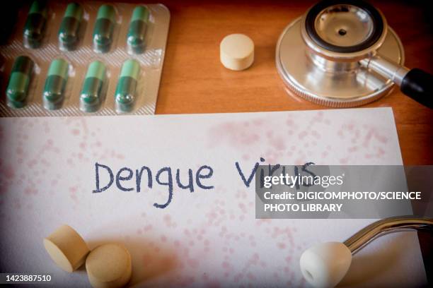 dengue virus treatment, conceptual image - dengue fever stock pictures, royalty-free photos & images