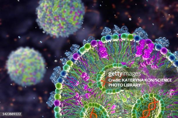 ilustrações de stock, clip art, desenhos animados e ícones de sirna lipid nanoparticle antiviral, illustration - medicamento antiviral