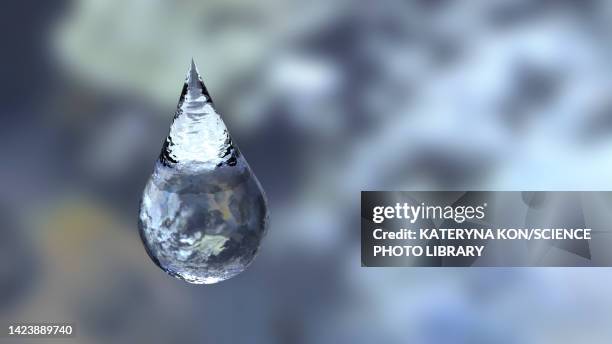 stockillustraties, clipart, cartoons en iconen met drop of water, illustration - waterbesparing