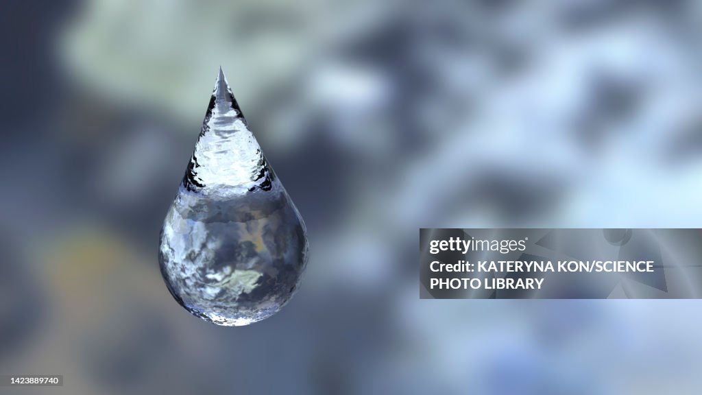 Drop of water, illustration