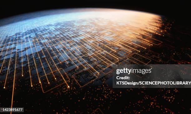 connectivity, conceptual illustration - global data stock illustrations