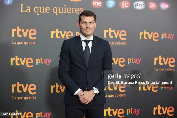 Iker Casillas attends the presentation of the new RTVE season 22-23, on September 14 in Madrid, Spain.