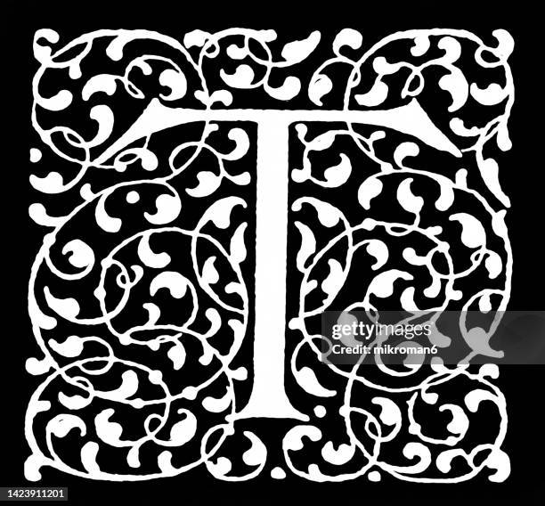Fancy T Lettering Fancy Calligraphy T