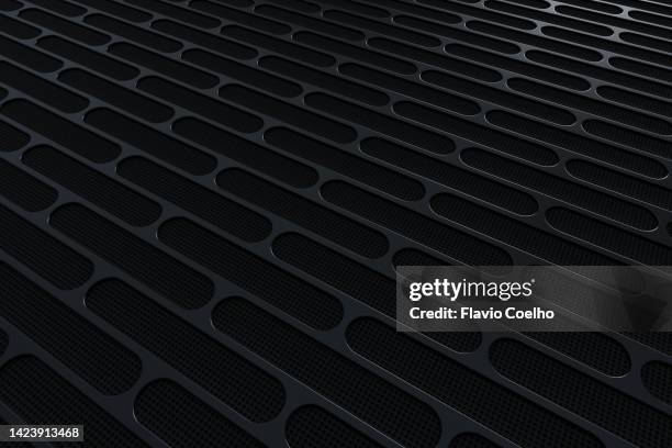 black metal grate background - steel surface foto e immagini stock