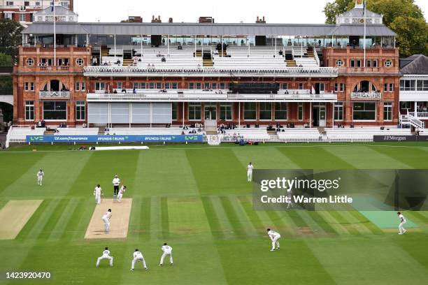 General view during the LV= Insurance County Championship match between Middlesex and Glamorgan at Lord's Cricket Ground on September 15, 2022 in...