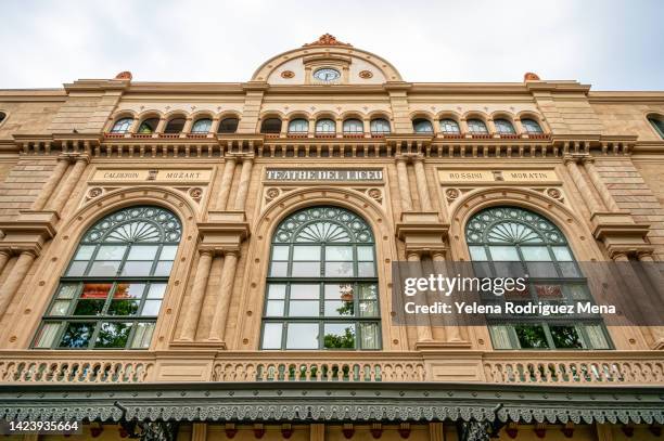 teatre del liceu, barcelona - gran teatre del liceu stock pictures, royalty-free photos & images