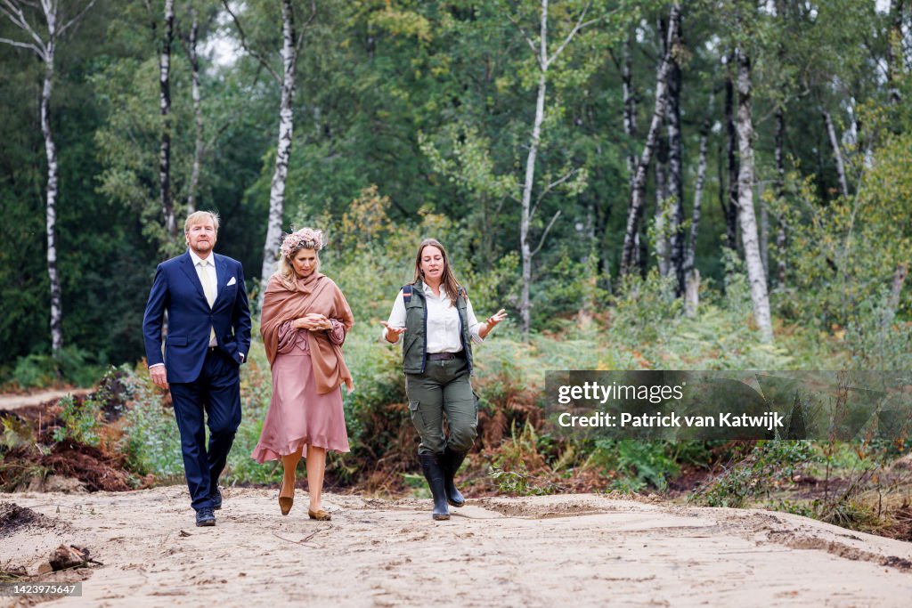King Willem-Alexander Of The Netherlands And Queen Maxima Visit De Peel Region