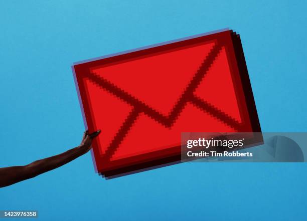 arm holding email - large envelope stock pictures, royalty-free photos & images