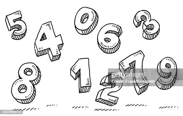 Number 1 2 3 4 Clip Art High Res Illustrations - Getty Images