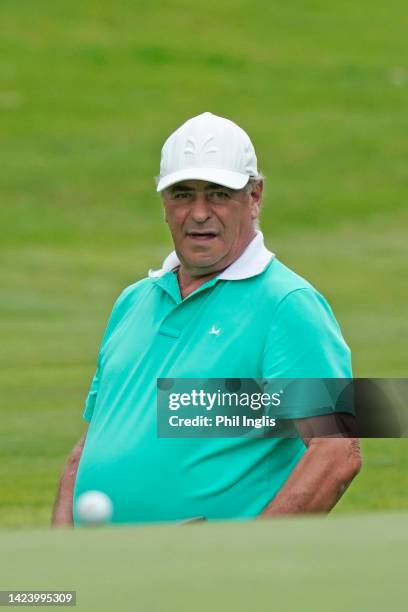 Costantino Rocca of Italy in action during Day One of the WCM Legends Open de France hosted by Jean Van de Velde at Golf de Saint-Cloud on September...