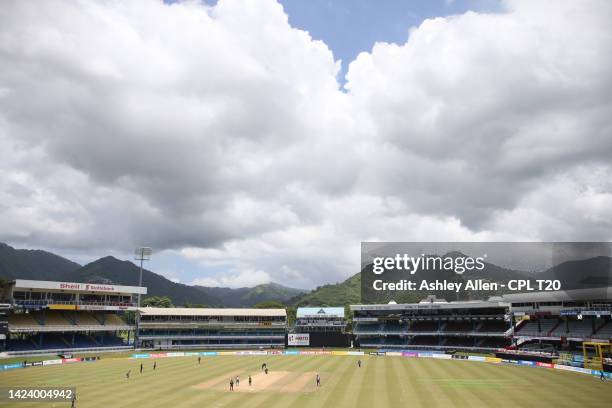 General view of play during the Men's 2022 Hero Caribbean Premier League match between Barbados Royals and Jamaica Tallawahs at the Queen's Park Oval...