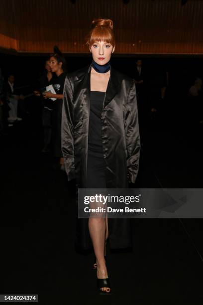 Nicola Roberts attends the DANIEL w. FLETCHER Spring/Summer 2023 catwalk show during London Fashion Week September 2022 at The Londoner Hotel on...