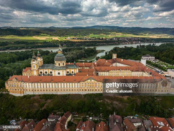 melk abbey - melk austria stock pictures, royalty-free photos & images