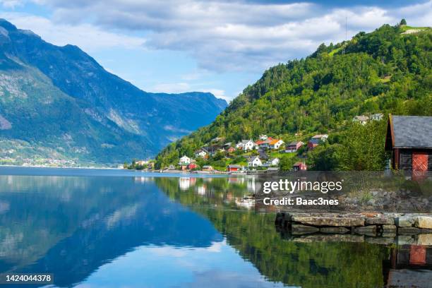 hardanger fjord, norway - hardangerfjord ストックフォトと画像