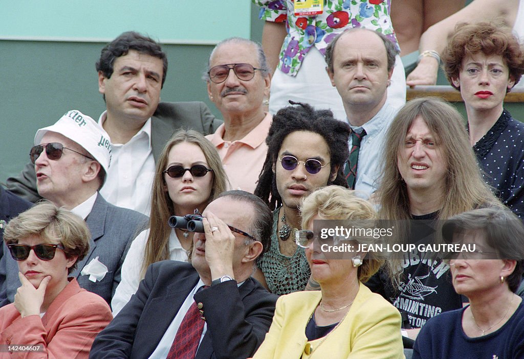 French singer Vanessa Paradis , US singer Lenny Kravitz , and French...  Fotografía de noticias - Getty Images