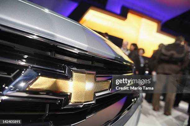 The newly unveiled 2014 Chevrolet Impala is diaplayed at the New York International Auto Show at the Jacob Javits Convention Center on April 4, 2012...