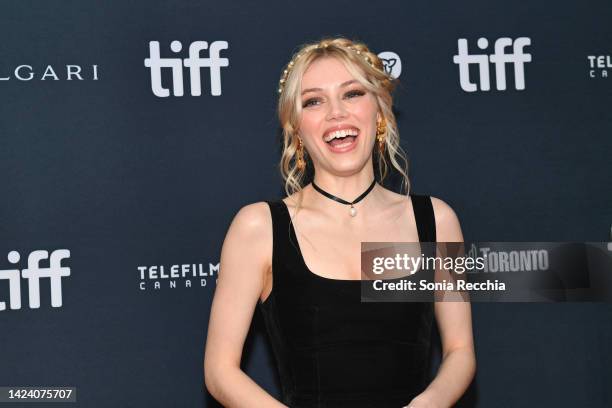 Grace Van Dien attends the "Roost" Premiere during the 2022 Toronto International Film Festival at Roy Thomson Hall on September 15, 2022 in Toronto,...