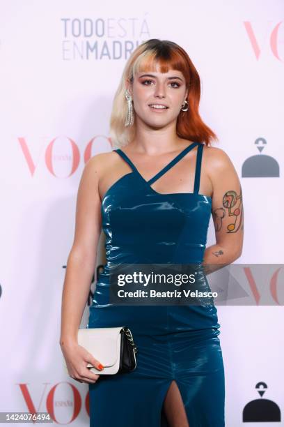 Alba Reche attends Vogue Fashion Night Out at Ortega Gasset Foundation on September 15, 2022 in Madrid, Spain.