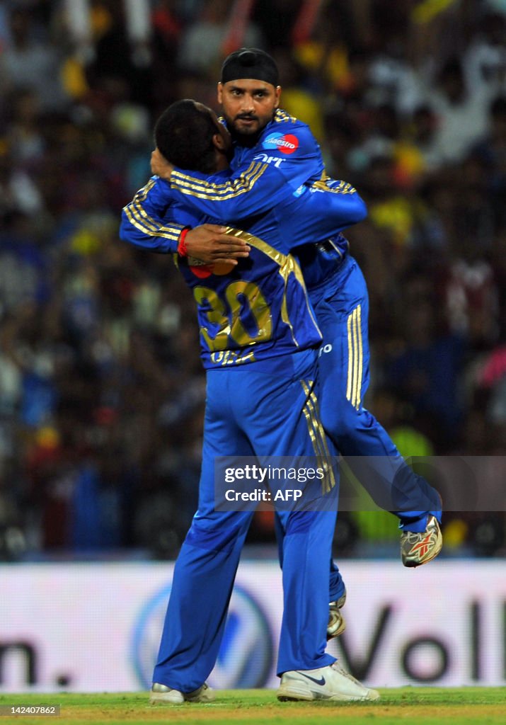 Mumbai Indians captain Harbhajan Singh (