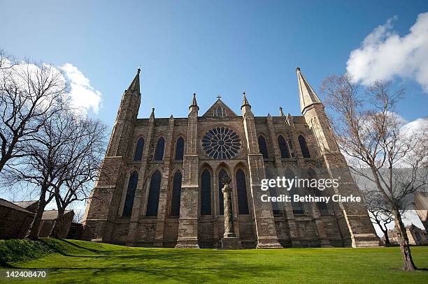General view of Durham Cathedral on April 4, 2012 in Durham, England. The City of Durham was added to the World Heritage List by UNESCO in 1986 for...