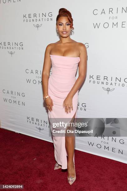 Leyna Bloom attends The Kering Foundation's Caring for Women dinner at The Pool on Park Avenue on September 15, 2022 in New York City.