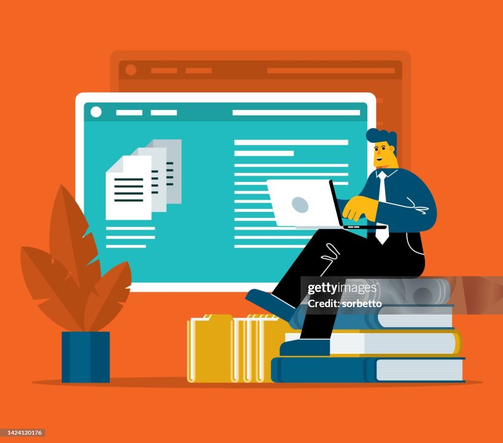 Ereader Graphics Ereader Businessman High-Res Vector Graphic - Getty Images