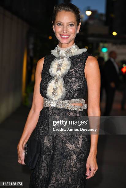 Christy Turlington arrives to the Caring for Women Dinner at The Pool on Park Avenue on September 15, 2022 in New York City.