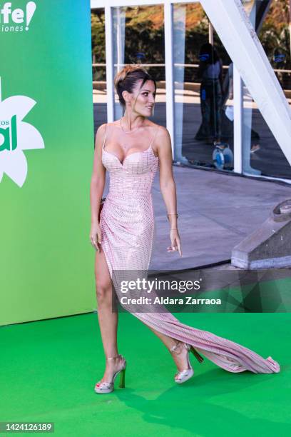 Singer Edurne attends the "Cadena Dial" Awards red carpet on September 15, 2022 in Tenerife, Spain.