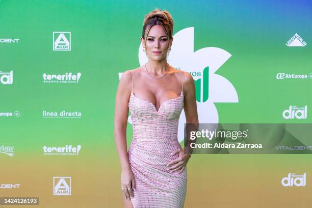 Singer Edurne attends the "Cadena Dial" Awards red carpet on September 15, 2022 in Tenerife, Spain.