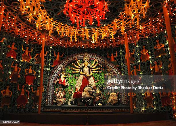 durga puja - durga stock pictures, royalty-free photos & images