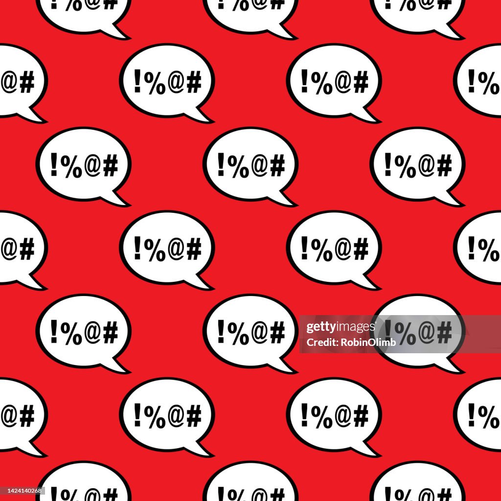 Swearing Speech Bubbles Seamless Pattern