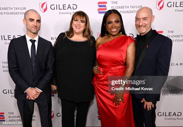 Quinn Tivey, Barbara Berkowitz, Sheryl Lee Ralph, and Tim Mendelson attend The Elizabeth Taylor Ball To End AIDS on September 15, 2022 in West...