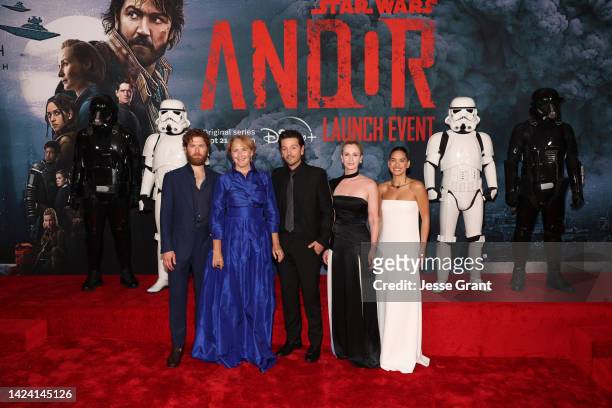 Kyle Soller, Fiona Shaw, Diego Luna, Genevieve O'Reilly and Adria Arjona arrive at the special 3-episode launch event for Lucasfilm's original series...