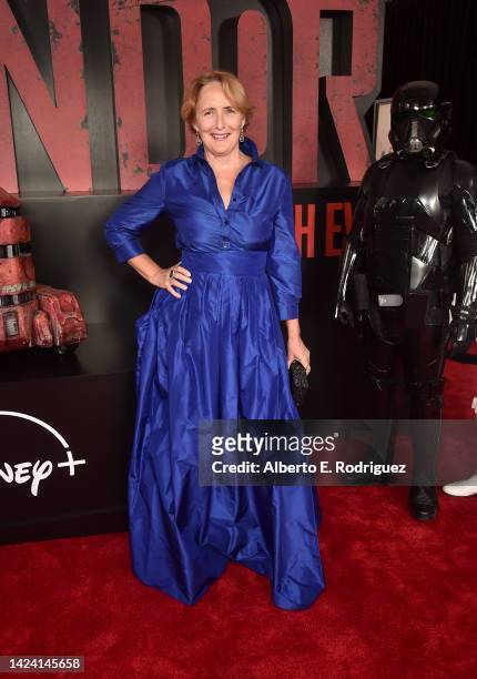 Fiona Shaw arrives at the special 3-episode launch event for Lucasfilm's original series Andor at the El Capitan Theatre in Hollywood, California on...