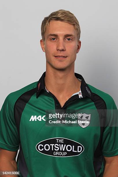 Matt Pardoe of Worcester during the Worcester County Cricket Club photocall at New Road on April 4, 2012 in Worcester, England.