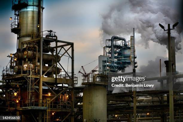 The Baytown Exxon gas refinery produces the more processed oil than any other facility in the United States on March 23, 2006 in Baytown, TX.