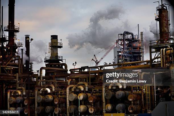 The Baytown Exxon gas refinery produces the more processed oil than any other facility in the United States on March 23, 2006 in Baytown, TX.