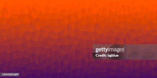 polygonal mosaic with red gradient - abstract geometric background - low poly - orange colour background stock illustrations