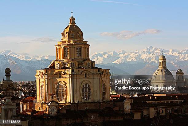 roofs of turin - turin stock pictures, royalty-free photos & images