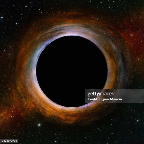3d rendering of black hole - onda gravitacional fotografías e imágenes de stock