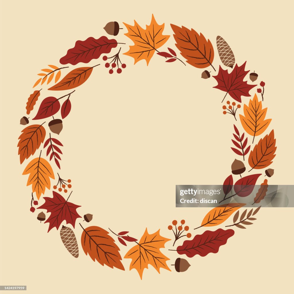 Thanksgiving, Autumn or Fall Themed Wreath