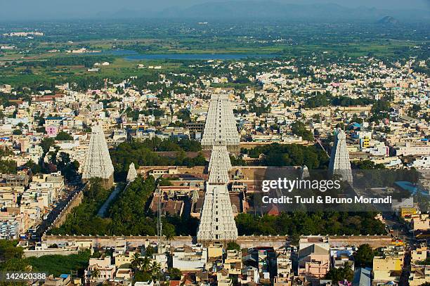 tamil nadu, tiruvannamalai, arunachaleswar temple - tamil nadu foto e immagini stock